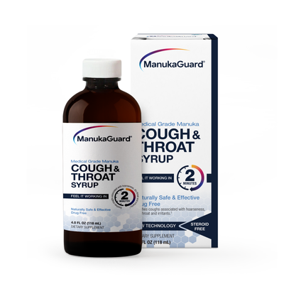Cough & Throat Syrup, Medical Grade Manuka Honey, MGO 600