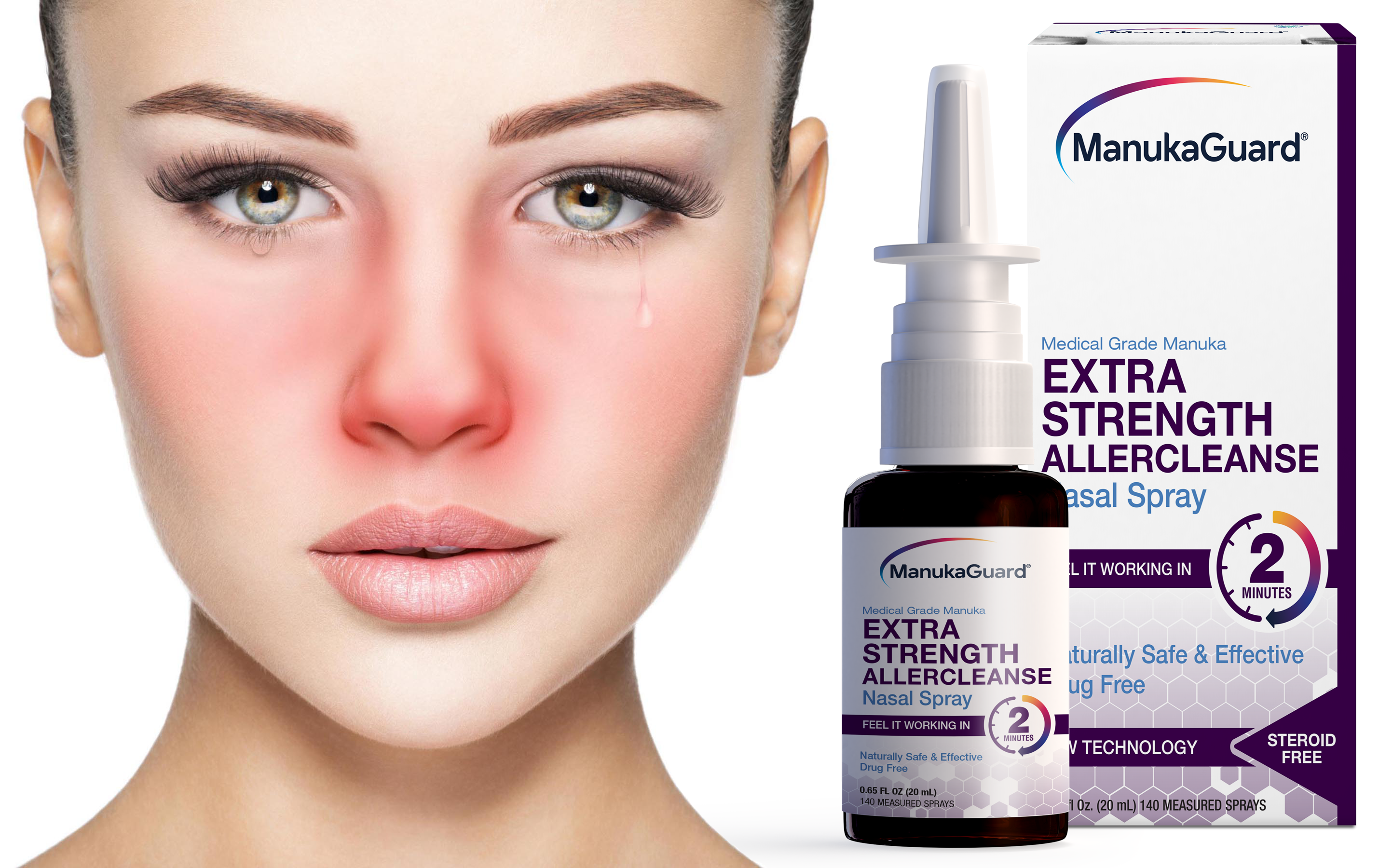 Extra Strength Allerclenase Nasal Spray, 3-Pack Bundle